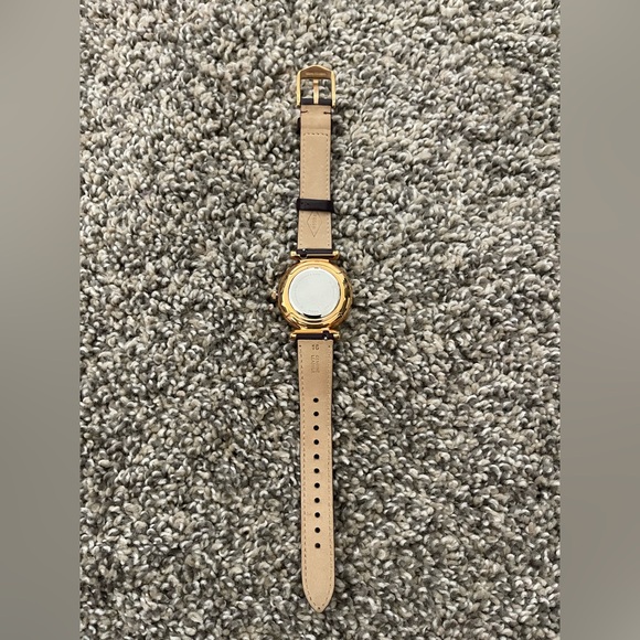 Women’s Fossil Carlie Floral Flowers Leather Band Watch Dark Purple - Picture 3 of 6